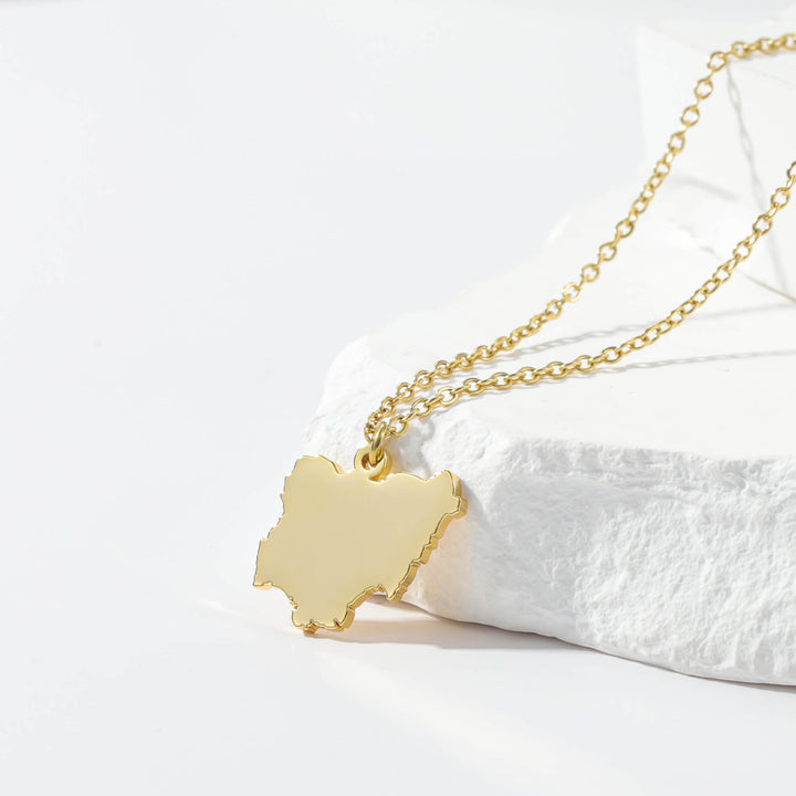 Custom Map Necklace