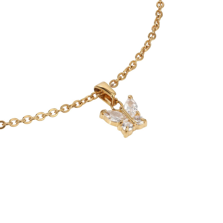 Butterfly Crystal Charm Necklace