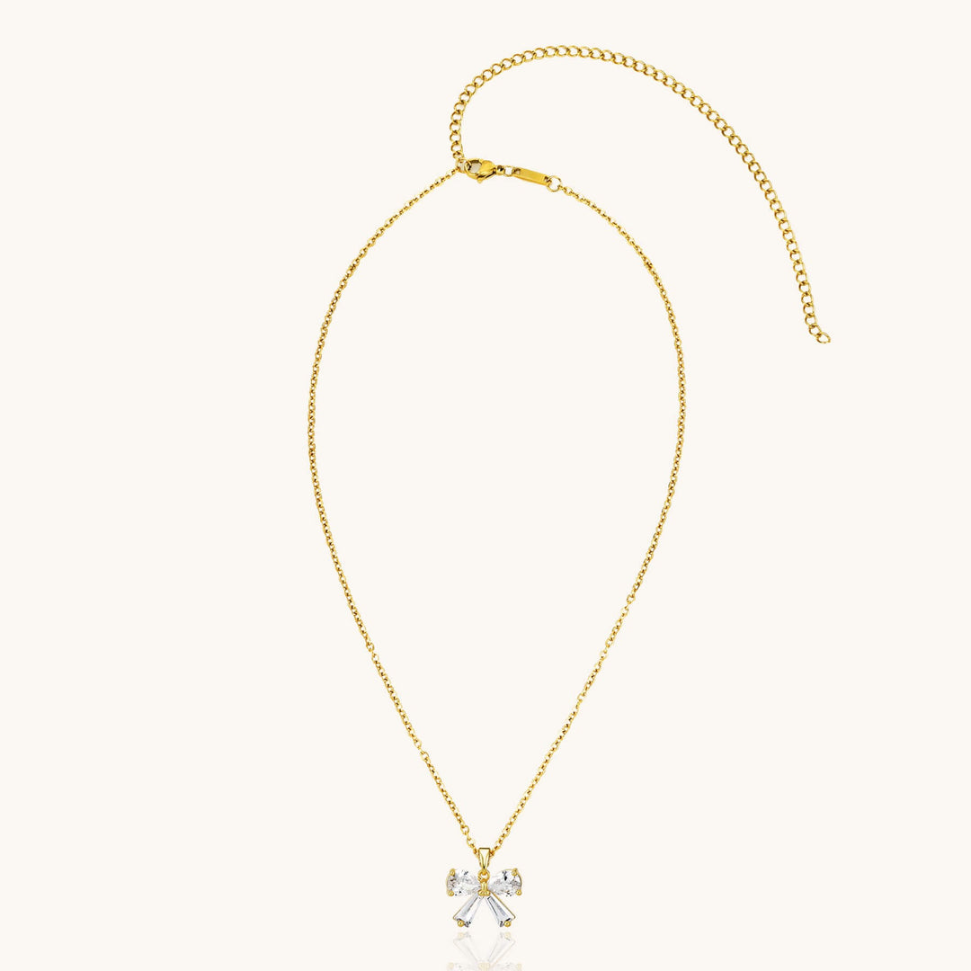 Crystal Bow Necklace