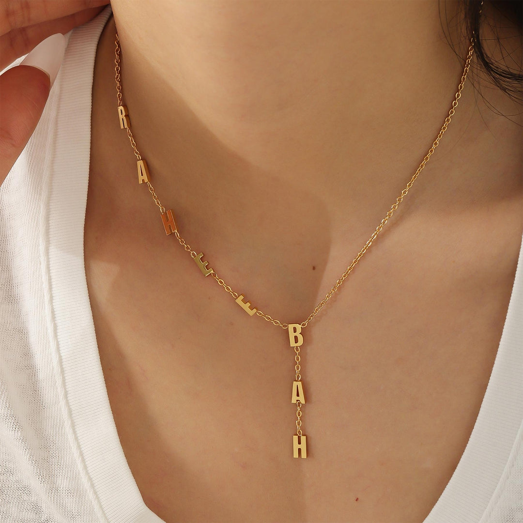 Custom Waterfall Name Necklace