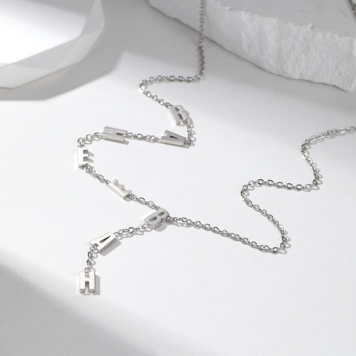 Custom Waterfall Name Necklace