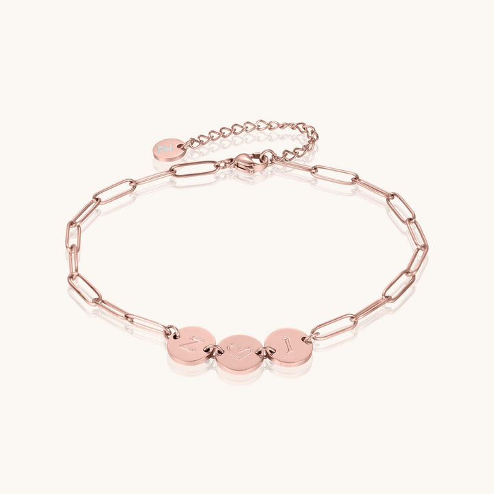 Custom 3-Initial Pin Chain Anklet