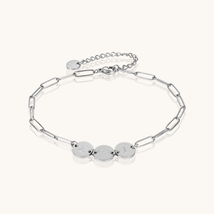 Custom 3-Initial Pin Chain Anklet
