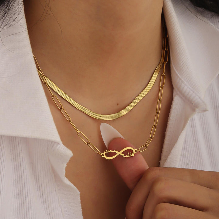 Custom Layered Infinity Necklace