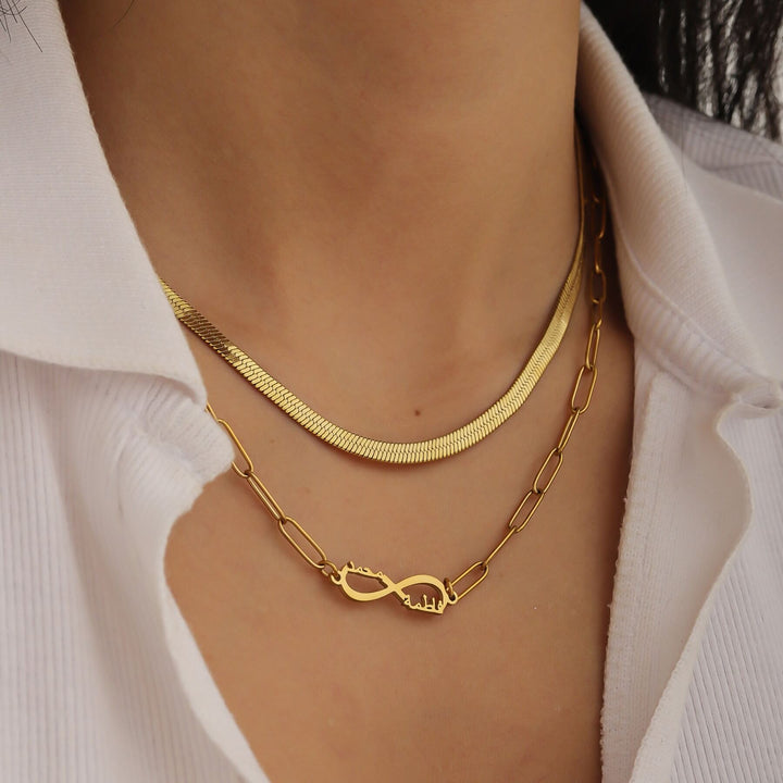 Custom Layered Infinity Necklace