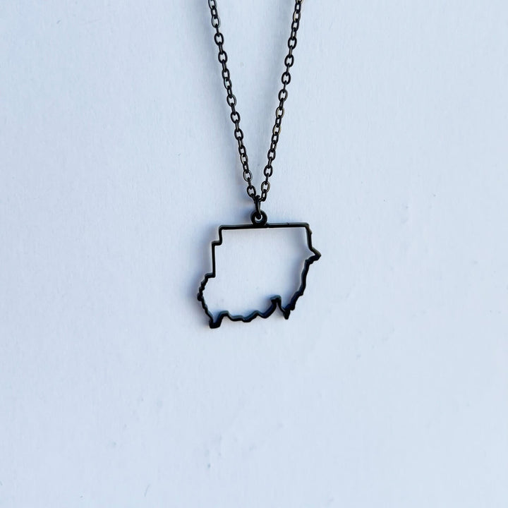 Custom Outline Map Necklace