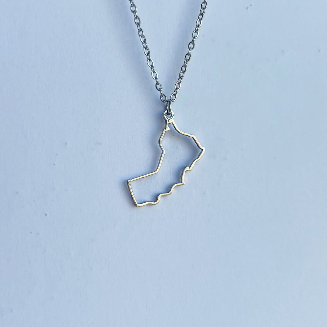 Custom Outline Map Necklace