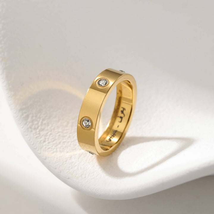 Custom Engraved Crystal Ring