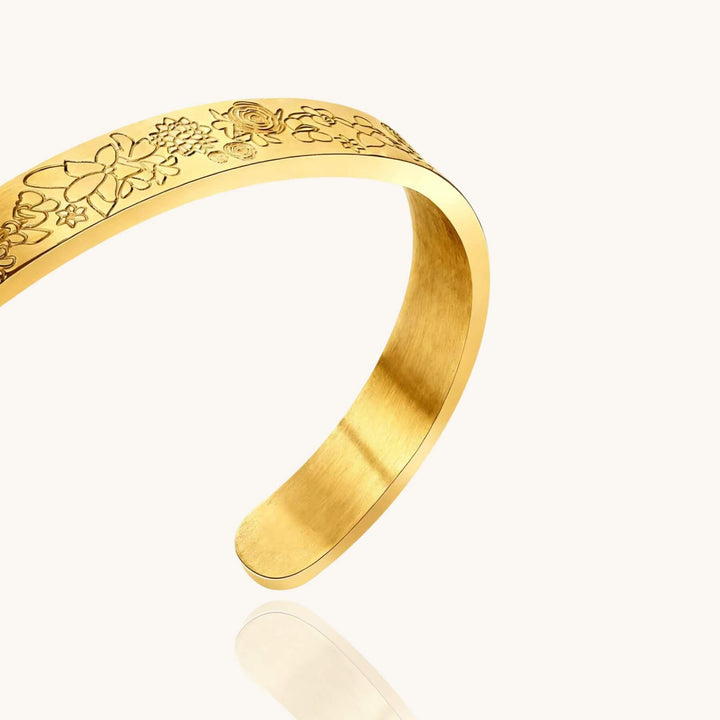 Golden Blooms | Floral Cuff