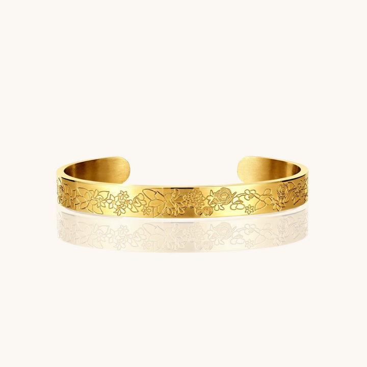 Golden Blooms | Floral Cuff