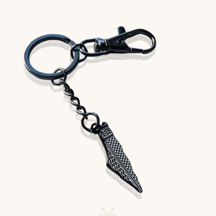 Palestine Keffiyeh Enamel Keychain