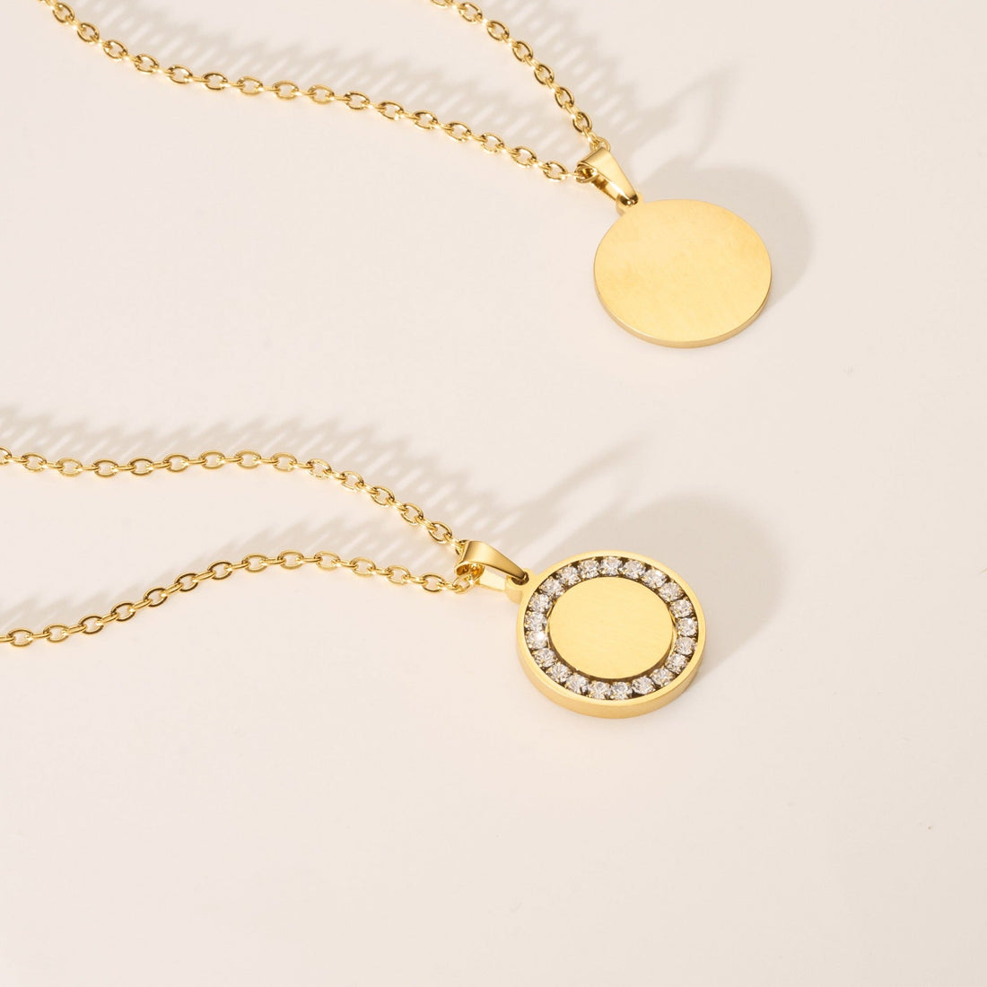 mini radiate signature crystal pendant necklace zudo
