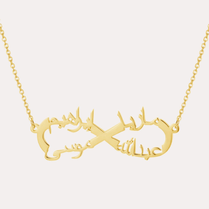ZUDO-4-Name-Infinity-Necklace-Arabic-Gold-silver