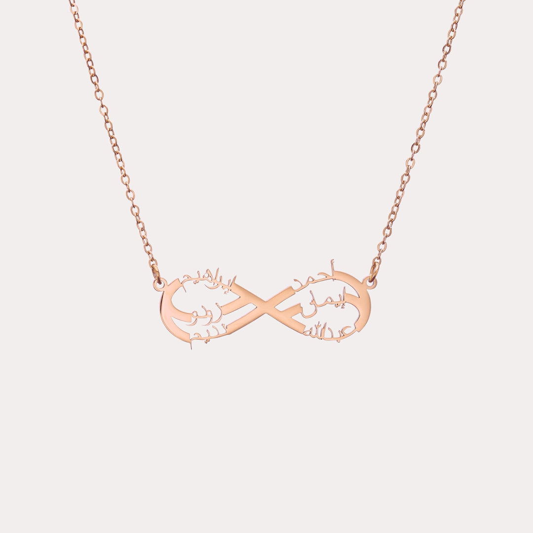 Personalized 6-Name Infinity Necklace – ZUDO-UK