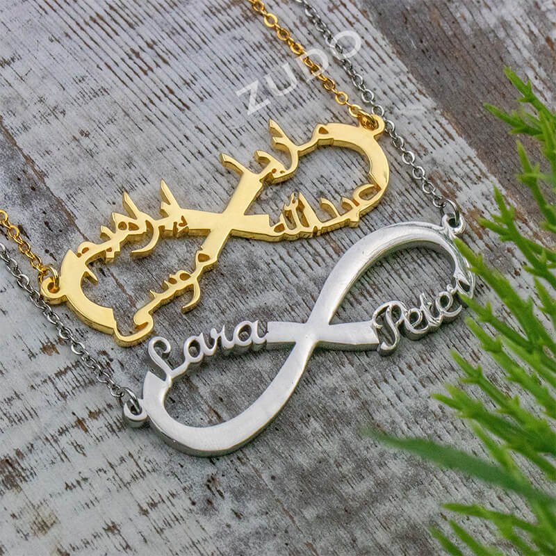 ZUDO-4-Name-Infinity-Necklace-Arabic-Gold-silver