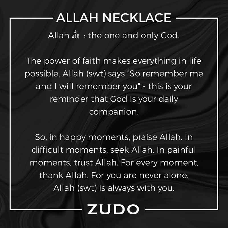 ZUDO - Mini Allah Necklace Card