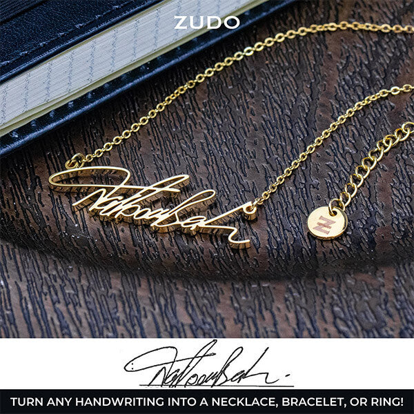 ZUDO custom handwriting jewelry