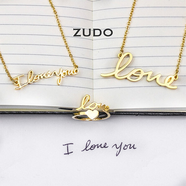 ZUDO custom handwriting jewelry