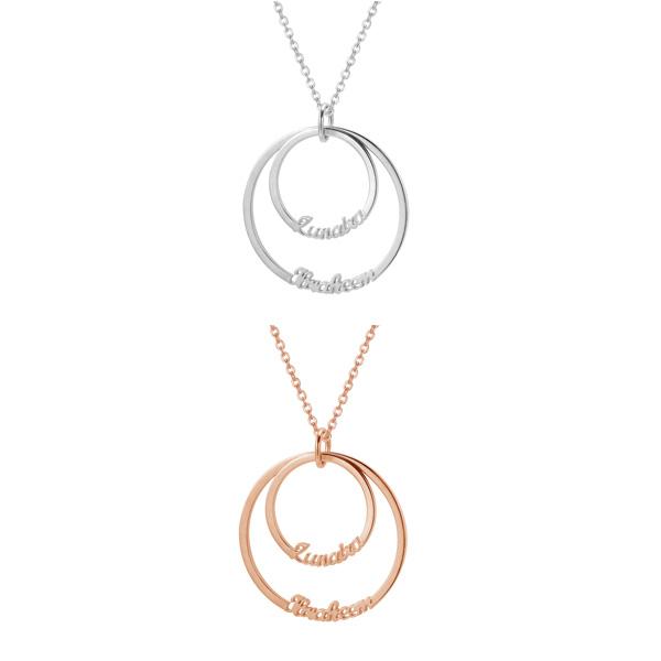 ZUDO-2-Name-double disc circle-Necklace